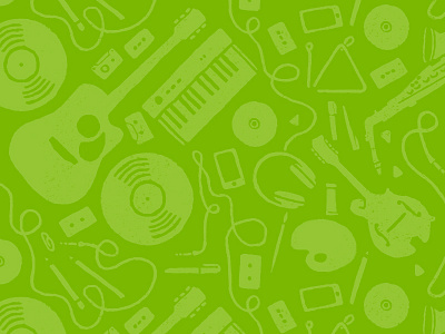 Music & Art Pattern background block drawing guitar hand drawn illustration music pattern piano record repeat repetitive subtle wallpaper