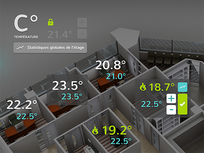 Domotic 3d application domotic heating regulation