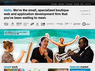 Byte Studios | Home page slider design home home page portfolio portfolio site slider web web design