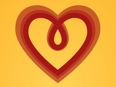 Concert Tour Image gradient heart love peace red transparency yellow