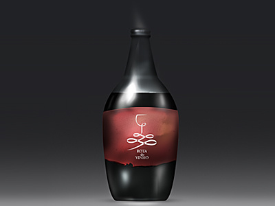 Black wine icon design icon illustration photoshop