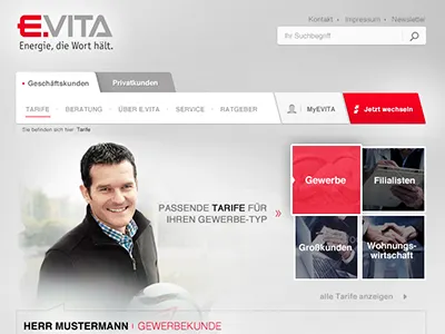 Evita Tarife calculator electricity energy light power red slider