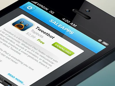 Saleapps | Free iOS UI PSD | apps free free psd freebie iphone psd psd sale ui