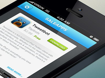 Saleapps | Free iOS UI PSD | apps free free psd freebie iphone psd psd sale ui