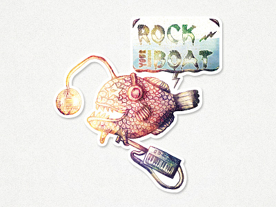 Rockfish boat customisation fish illustration sea sticker water