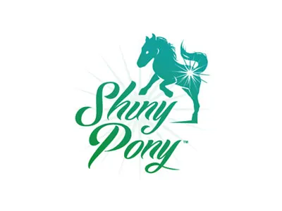 Shiny Pony Logo boutique emerald fashion fresh green logo pony shiny sparkle turquoise