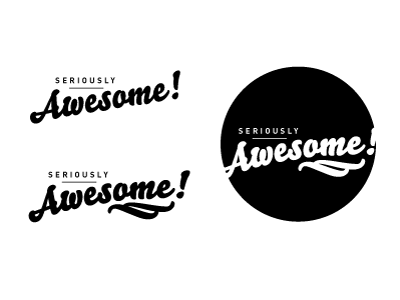 Seriously Awesome Branding awesome bello branding din logo script type