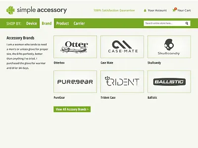 Simple Accessory Nav Comp navigation ux web design