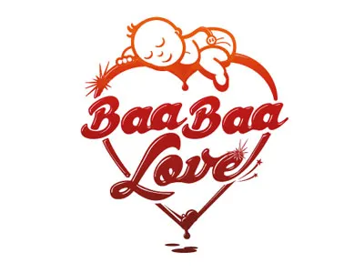 BBL Logo (w/baby) baa baa drips fizz juicy logo love orange red sparkle
