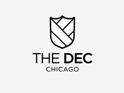 The Dec Lounge bar branding chicago deck identity logo planks wood