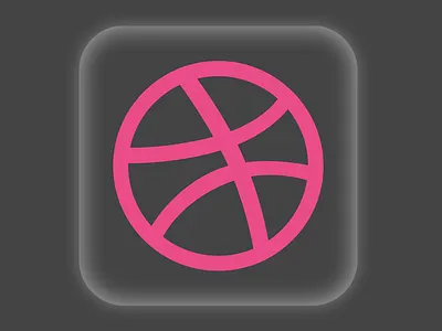 Flat Dribbble App Icon flat homescreen icon ios ipad iphone ui