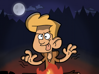 Campfire cartoon