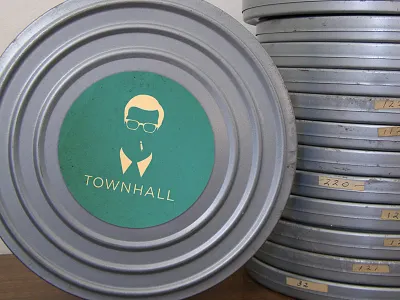 Townhall Canister Label director film texture
