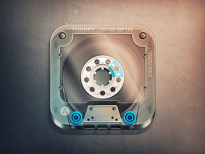 Cassette App Icon 2d app app icon cassette icon ios photoshop tape vintage