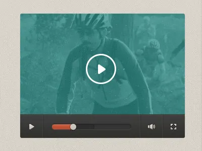 Videoplayer beige cycling green grunge orange simple video player