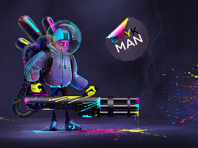 CMYK MAN Colorthrasher adidas bubble cmyk color converse man shoes splashes sticker suit thrasher volcano