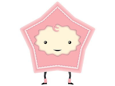 L'iI Star character icon pink socks sugar