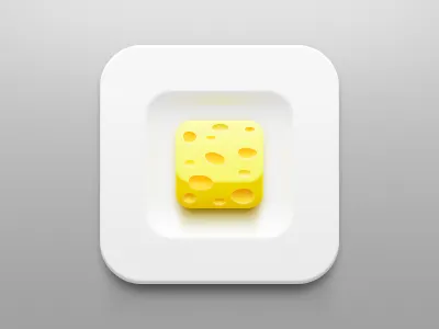 Cheese on the plate app cheese icon ios plate ui yellow