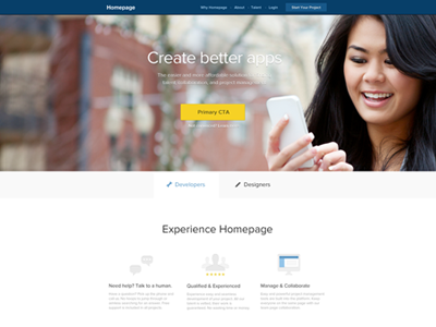 Homepage concept design fullscreen homepage minimal simple