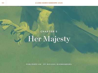 Her Majesty background image chronicle gotham hoefler frere jones