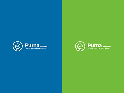 Purna - Identity and Branding complete identity india library logo pharma purna software solution