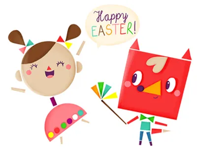 Happy Easter digital easter illustration