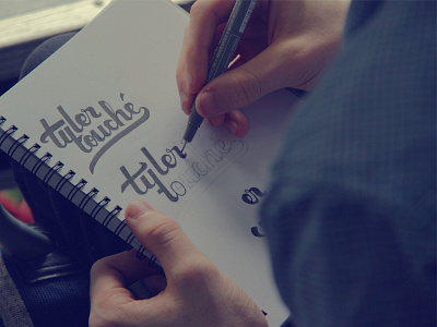 Lettering hand lettering logotype touche tyler