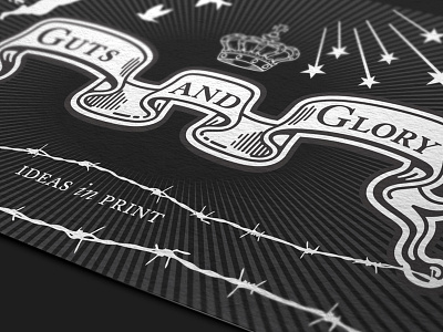 guts and glory logo design typo typography