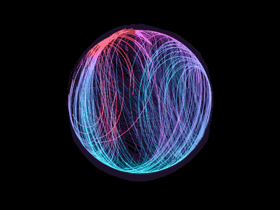 Satellites.gif after effects animation blender design geometry gif globe illustration motion photoshop retro satellites shape