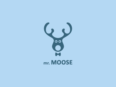 mr moose anghelaht animal antler blue brand christmas circle clean cold cute deer eye felix horns logo mascot mister moose mr neck tie nose raindeer santa simple slide snow stag tie unique wild