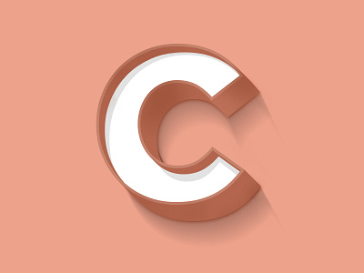 I C What You Did There 3d c crate fight letter peach type