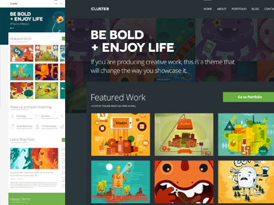 Cluster Preview portfolio theme wordpress