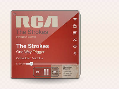 Mini music player interface music player ui