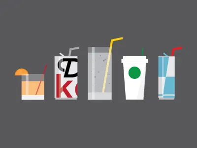 straws coffee diet coke drink icon illustration new york new york normal red bull soda straw vector