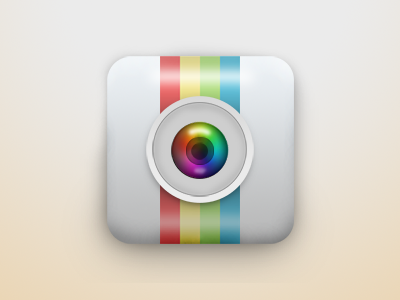 Instarchive Rebound app blue camera gradient green icon instagram instarchive ios lens lightblue lightgreen purple red ui white yellow