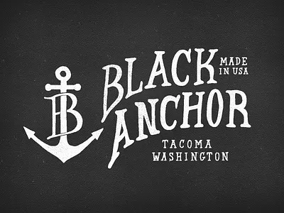 Black Anchor anchor black black anchor hand illustrated hand lettering handcrafted leather goods made in usa tacoma washington