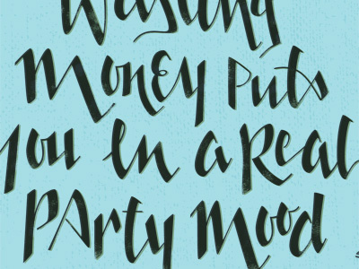 Wasting Money andy warhol lettering typography