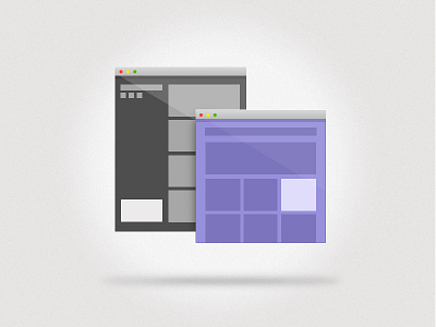 Wireframe Illustration browser flat grid illustration site web website wireframe