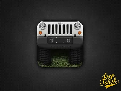 Jeep Wrangler App Icon - iPhone / iPad app car graphic grass icon ios ipad iphone jeep land landrover logo moab mobile nature offroad photoshop road rover ui wild wrangler