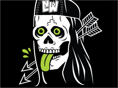 Civil War Thrash Tee arrow design hat illustration metal screenprint skull t shirt thrash tongue