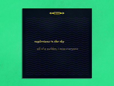 All Of A Sudden, I Miss Everyone album art blue cover explosions record sky wave yellow