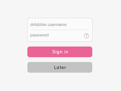 Login Assets buttons design flat ios ui