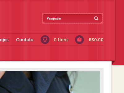 Love Bijoux E-commerce ecommerce menu red search texture