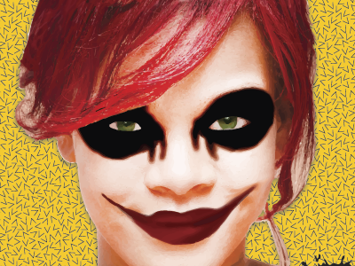 rihanna joker design flayer joker party pop art rihanna