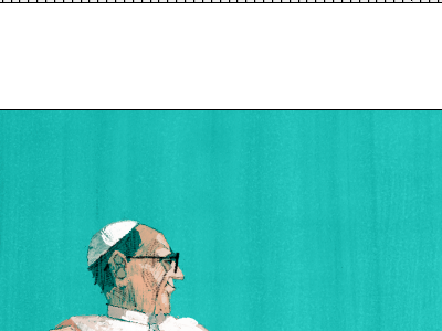 Pope Francis digital editorial illustration marc aspinall painting pope the tree house press tthp