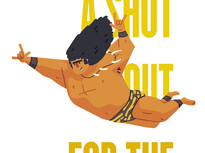 Superfly Splash illustration snuka wrestling