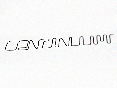 Continuum Sketch black font handwritten infinity ink lettering line pigma type typography