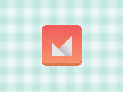 icon app focus lab gingham gradient icon logo orange pattern