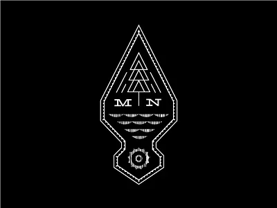 #6 arrowhead badge bike crest minnesota mn tree trees water