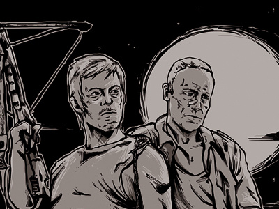 Brothers arrow crossbow daryl merle walking dead zombies